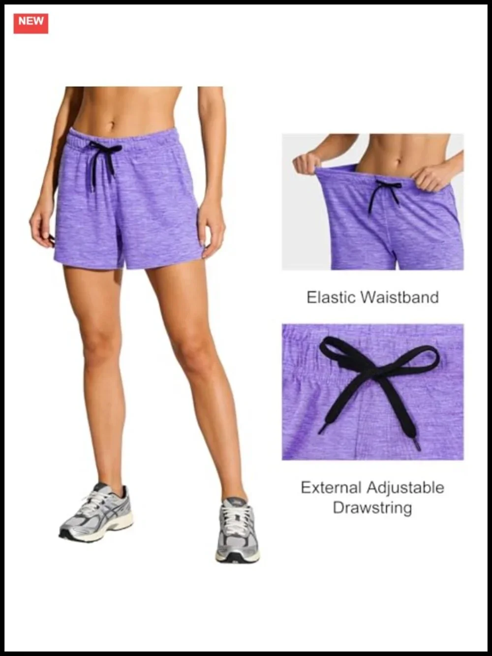 5 Pack Women Quick Dry Athletic Shorts with Pockets Drawstring Lightweight